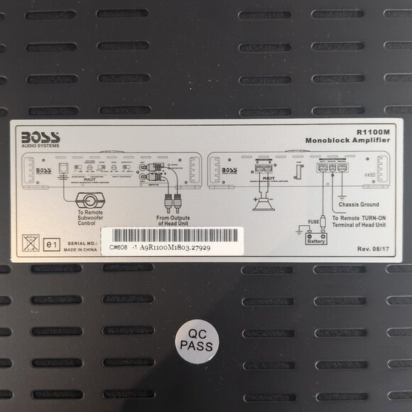 Boss Audio Systems R1100M Riot 1100 Watt Monoblock Power Amplifier NEW OPEN BOX - Picture 16 of 16